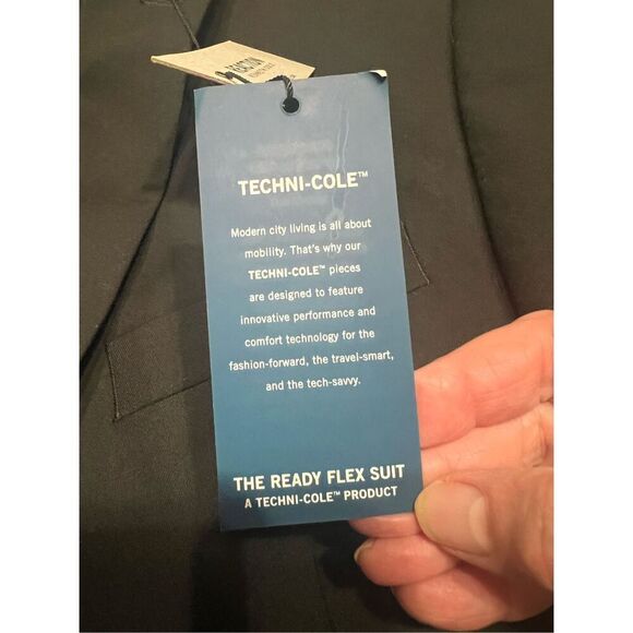 Kenneth Cole Reaction Mens Black Suit Jacket Sz 44R NWT - Picture 5 of 7